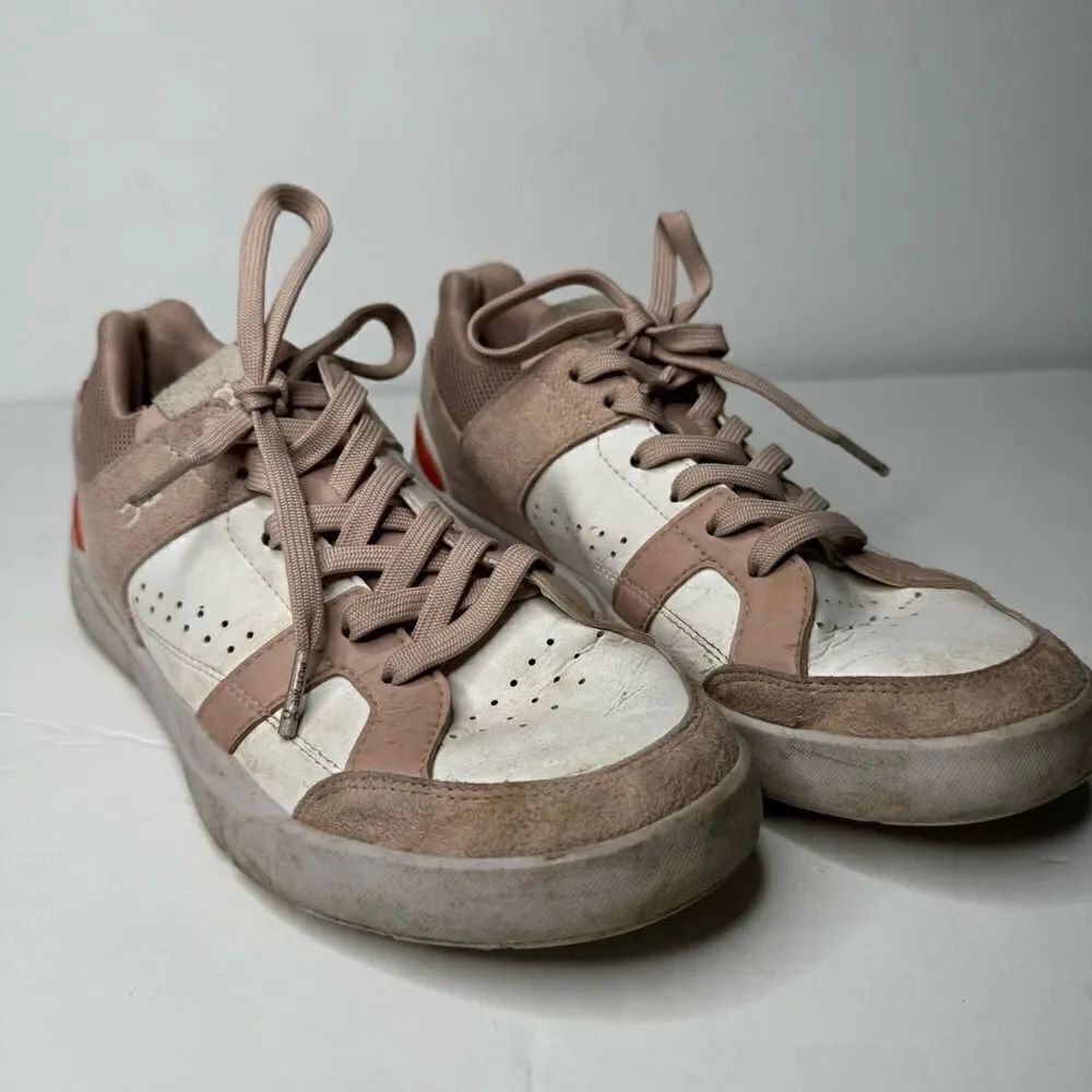 On Cloud the Roger Athletic Sneaker Pink Suede